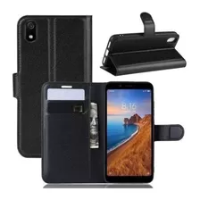 Kit Compatível Com Xiaomi Redmi 7a Capa Carteira +película3d