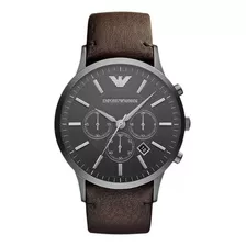 Relogio Emporio Armani Masculino Em Couro Preto Ar2462