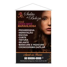 Banner Personalizado Tam. 60x90 Cm Salão De Beleza + Brinde