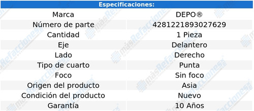 (1) Cuarto Punta Del Der S/foco Depo Mercury Villager 93_95 Foto 4