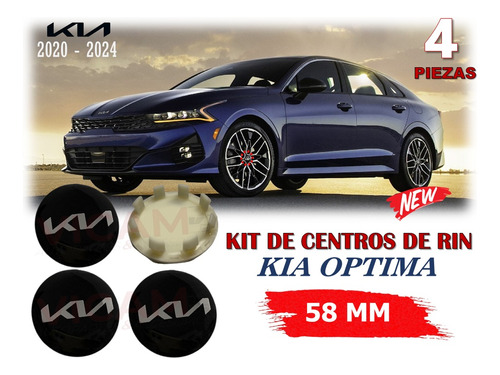 Emblema Gt Kia Rojo Con Cromado