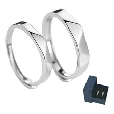 Anillos Duo Promesa Plata Ley 925 Amor Novios 14 Febrero