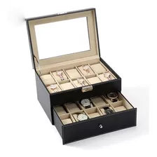 Caja Porta Relojes De 20 Un. Organizador Estuche Relojes