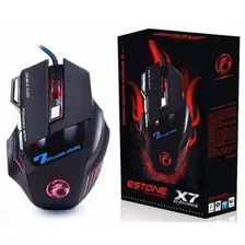 Mouse Usb Gamer 7 Botões X7 Pc Notebook Cor Preto