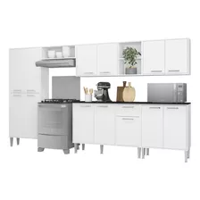 Cozinha Compacta C/ Armário E Balcão Xangai Jazz Multimóveis Cor Branco