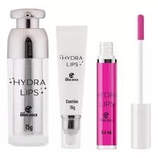 Hydra Lips Gloss Pink Kit Esfoliante, Serum E Volumizador