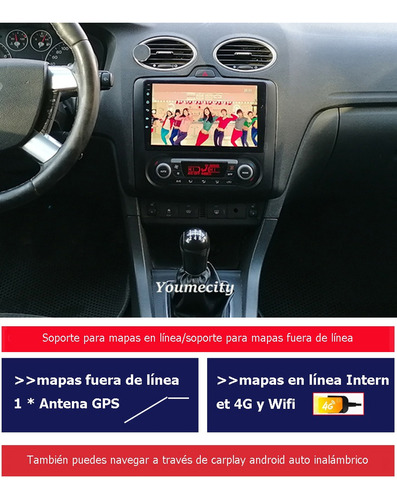Auto Radio Estreo Android Gps Para Ford Focus Automatic Foto 4