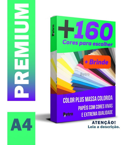 Papel Color Plus A4 - 180g/m2 Com 150 Folhas