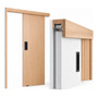 Kit Porta Correr 180x220 Madeira C/ Trilho Alumínio Oculto