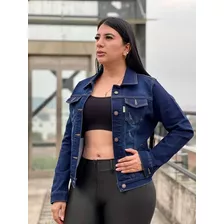 Chaqueta Importada Jeans Clásica Y Cadena Para Dama