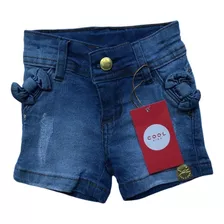 Shorts Jeans Infantil Menina Tamanho 1 2 3 Anos 