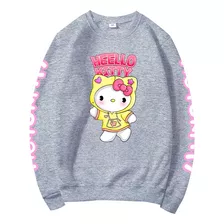 Blusa Moletom Hello Kitty Gatinha Kitty White Sem Capuz 1246