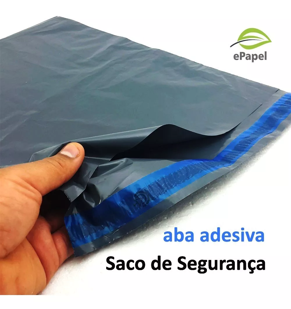 200 Envelope De Segurança 15x20 Saco Plástico Aba Adesiva
