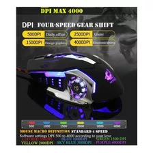 Mouse Gamer Silencioso Optico Cada Color Del Rgb Cambia Dpi