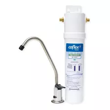 Filtro De Agua Carbón Activado Bajo Mesada C/ Canilla Coflex Color Blanco