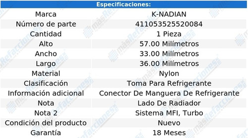 Toma Anticongelante Nylon Pernos S4 Quattro V6 2.7l 00 Al 01 Foto 2