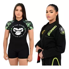 Kimono De Jiu Jitsu Trançado Fem + Macaquinho Poliamida