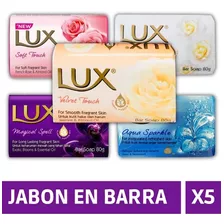 Jabón En Barra Lux 5x80g 5 Fragancias !! Super Oferta