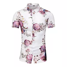 Camisa Vintage Com Estampa Floral, Roupas Masculinas De Grif
