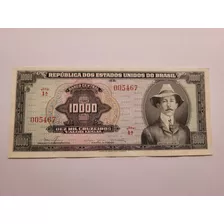 C060 Nota Antiga 10.000 Mil Cruzeiros/ Santos Dumont Sob +++