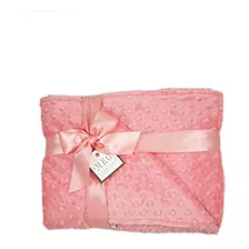 Meg Original Coral Minky Dot Baby Girl Cuna - Manta De Guard