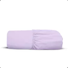 Lençol Mini Cama Mivla Com Elástico Percal 200 Fios Pratico Cor Violeta Desenho Do Tecido Liso