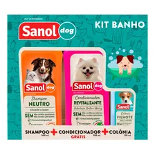 Kit Pet Sanol Dog Shampoo + Condicionador + Colonia P/ Cães