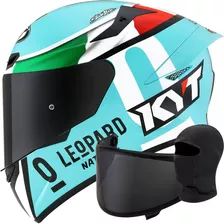 Capacete Moto Kyt Tt Course Dalla Porta + 1 Vis Fumê + Touca