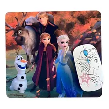 Mouse Inalámbrico Y Mouse Pad Disney Frozen