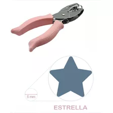 Sacabocado Troquelador Perforadora Pinza Estrella 5 Mm Craft Color Mango Rosa