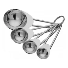 Kit Colheres Medidoras 4 Peças Inox Medidas Cozinha