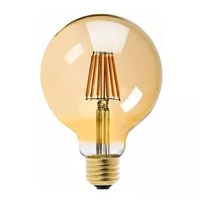 4 Lâmpada Led Vintage Edison 6w Decoração Gold Glas G80