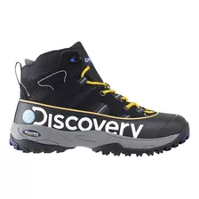 Botas De Camping Caballero Discovery 2084 Negro Suela Ligera