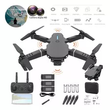 Dron Profesional E88 Pro De 2,4 Ghz Con Cámara Hd, 3 Batería Color Black-3 Battery + 2 Camera