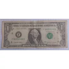 Billete 1 Dolar Estadounidense Sello Verde Año 1999