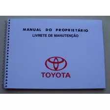 Manual Do Proprietário Toyota Bandeirante - 1989-94