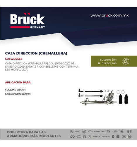 Caja Direccion Volkswagen Gol 2009 - 2013 1.6 Bruck-germany Foto 2