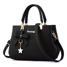 Bolso De Mano Para Mujer Bandolera Moda De Lujo Bolsa Tote Color Negro