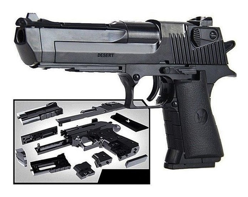 Pistola Arma Rompecabezas 3d Dispara Balines Plasticos Gun 