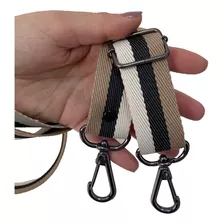 Alça Chique Transversal Para Bolsa 3cm Poliéster Mosq Grafit