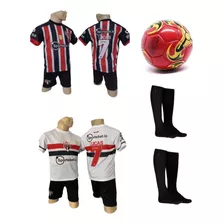 2 Kits Conjunto Uniforme Times De Futebol + Meião + Brinde