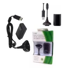 10 Kit Carregador E Bateria Pra Controle Xbox360 48000mah 
