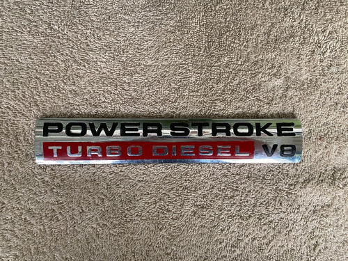 Emblema Fordpower Stroke Turbo Diesel V8 Original F-250  Foto 3