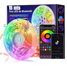 Cinta Led Rgb Bluetooth 15mts Luces Control Tv Hogar Música 