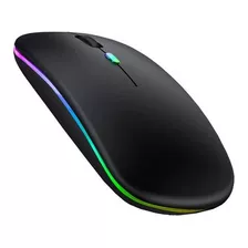 Mouse Recarregável Sem Fio Wireless Com Led Rgb Ergonômico 