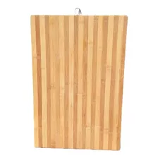 Tabla Para Picar De Bambu 40x60cm Diseño Con Aro Para Colgar
