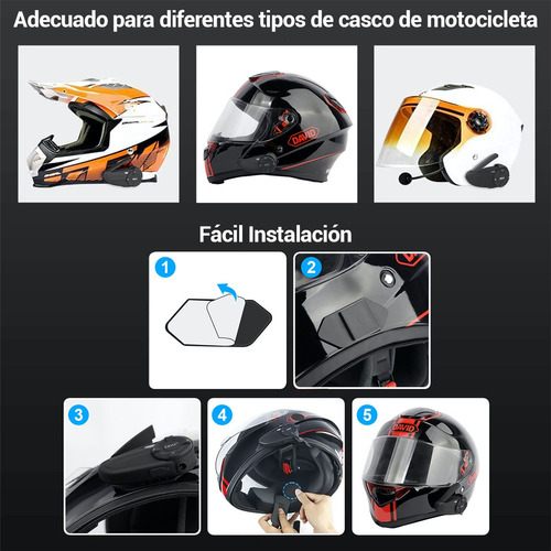 Intercomunicador Ejeas Q7 Para Casco Motociclet-2pcs,bt,ip65 Foto 4
