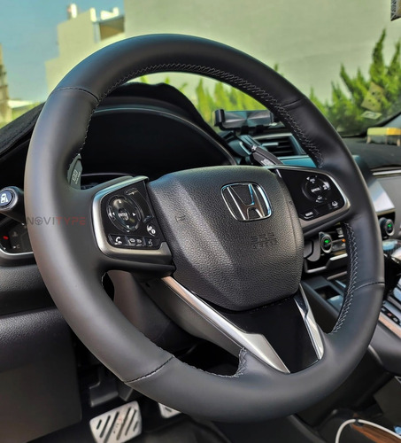Funda Cubre Volante Honda Civic Crv 2015-2022 Piel Real Lisa Foto 2
