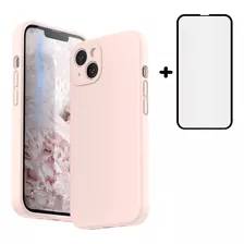 Carcasa Silicona Para iPhone 13 + Protector Pantalla