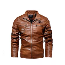 Chaqueta De Moto De Cuero Térmico Para Hombre